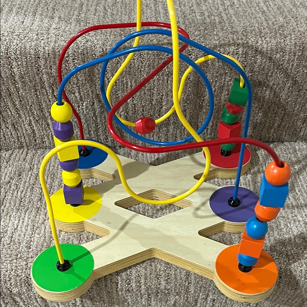 Melissa & Doug Wooden Bead Maze - Red, Yellow, Blue, Green, Orange, Purple - Picture 2 of 4